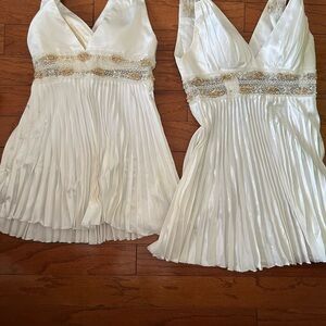 Elegant White Kids Dance Costume